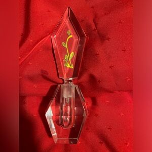 1970s Vintage Crystal Perfume Bottle